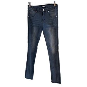 Hudson Flap Pocket Skinny Stretch Jeggings Jeans Youth Sz 14 Distressed Gray GUC